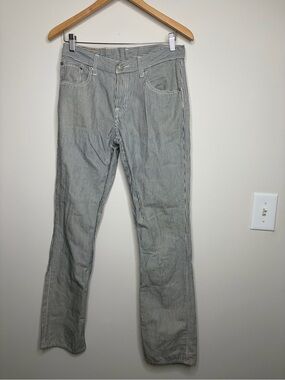Levi 511 slim-straight blue and white striped 100% cotton jeans 30x32 vintage